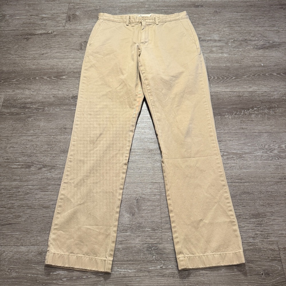 J Crew Pants Mens 32 Beige 100% Cotton Slim Straight Vintage‎ Casual Adult 32x32